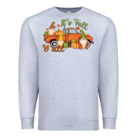 Heather Grey It's Fall Y'all Gnome Premium Sweatshirt - MaliasSmallBusiness