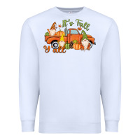 White It's Fall Y'all Gnome Premium Sweatshirt - MaliasSmallBusiness