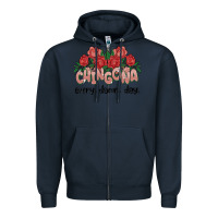 Navy chingona every damn day Zipper Hoodie - MaliasSmallBusiness