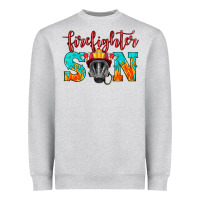 Heather Grey firefighter son boy Heavyweight Sweatshirt - HRA Design Shop