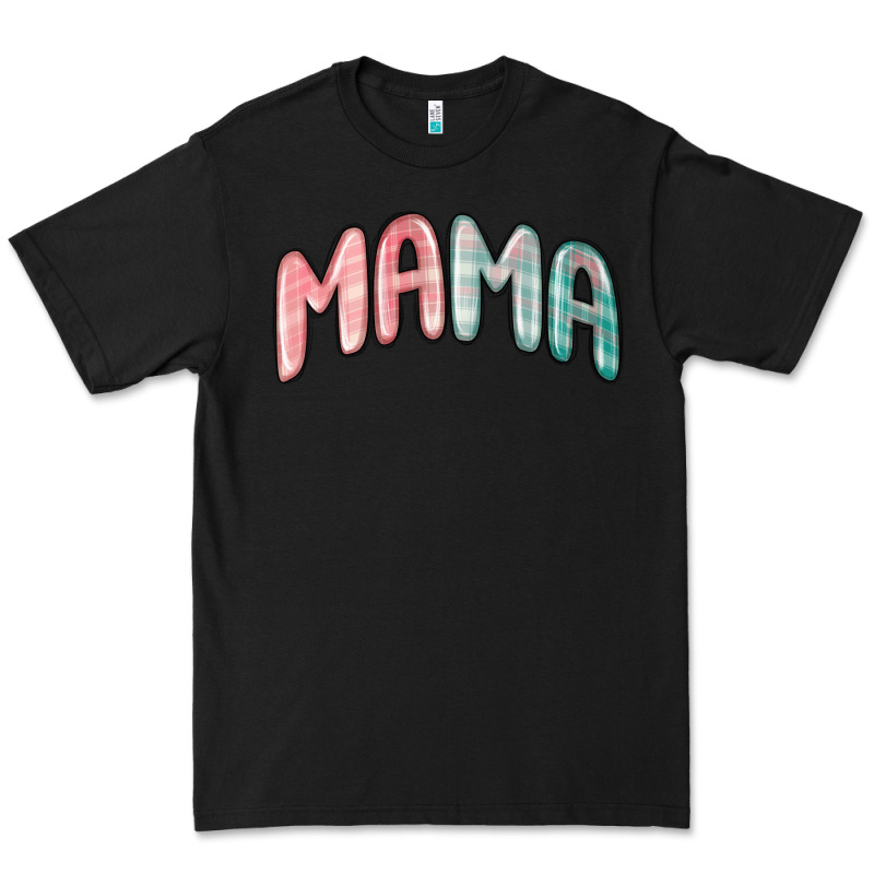 Mama Christmas Plaid Premium Tee by MaliasSmallBusiness | Teevron