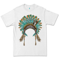 White native american headdress turquise Premium Tee - BarkalooDesign