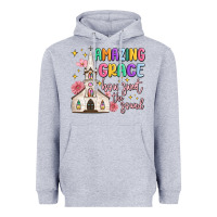 Heather Grey amazing grace how sweet the sound Heavyweight Hoodie - MaliasSmallBusiness