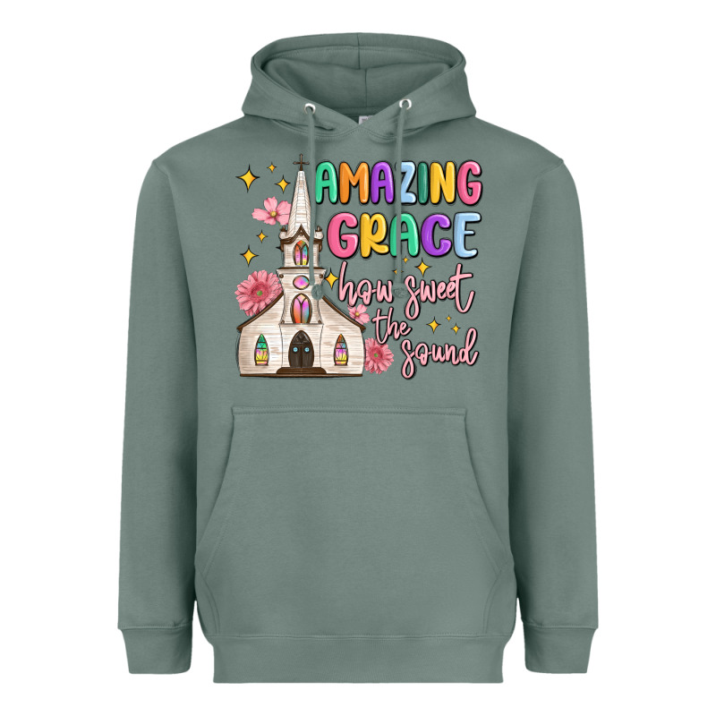 Amazing Grace How Sweet The Sound Heavyweight Hoodie by MaliasSmallBusiness | Teevron