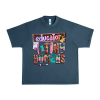 Midnight Navy educator of tiny humans Urban Heavy Tee - AdoDesignShop