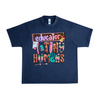 Navy educator of tiny humans Urban Heavy Tee - AdoDesignShop