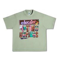 Oil Green educator of tiny humans Urban Heavy Tee - AdoDesignShop