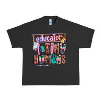 Pigment Black educator of tiny humans Urban Heavy Tee - AdoDesignShop
