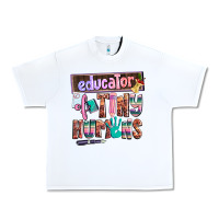 White educator of tiny humans Urban Heavy Tee - AdoDesignShop
