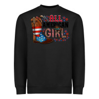 Black all american girl Heavyweight Sweatshirt - RacoonDesign