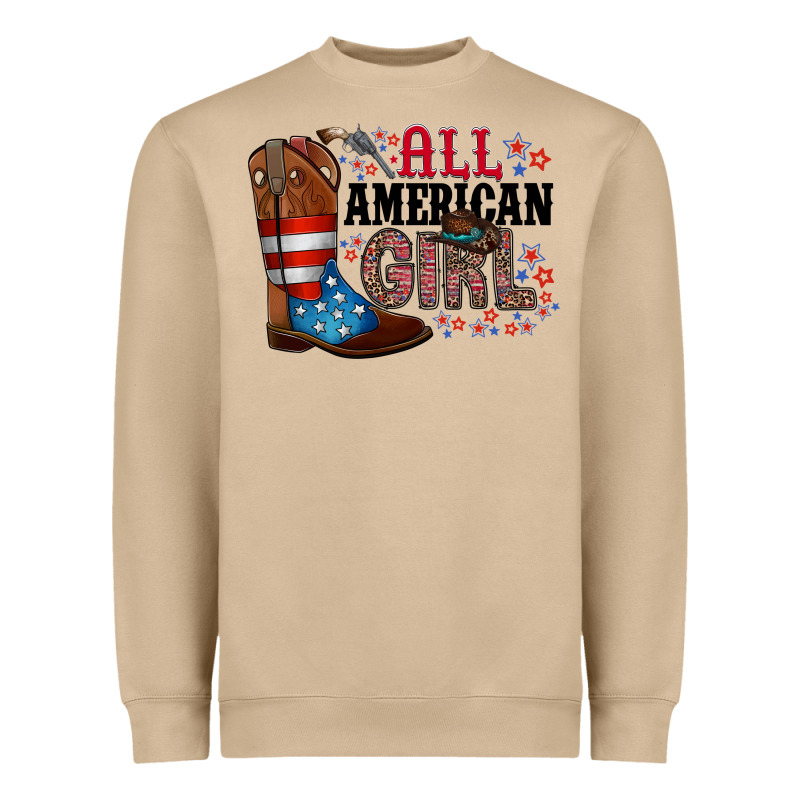 All American Girl Heavyweight Sweatshirt by RacoonDesign | Teevron