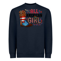 Navy all american girl Heavyweight Sweatshirt - RacoonDesign