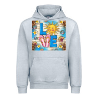 Heather Grey summer love Urban Hoodie - TumblerDesignByShophia