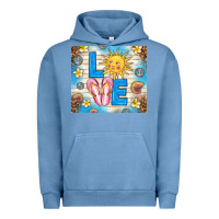 Pigment Pebble Blue summer love Urban Hoodie - TumblerDesignByShophia