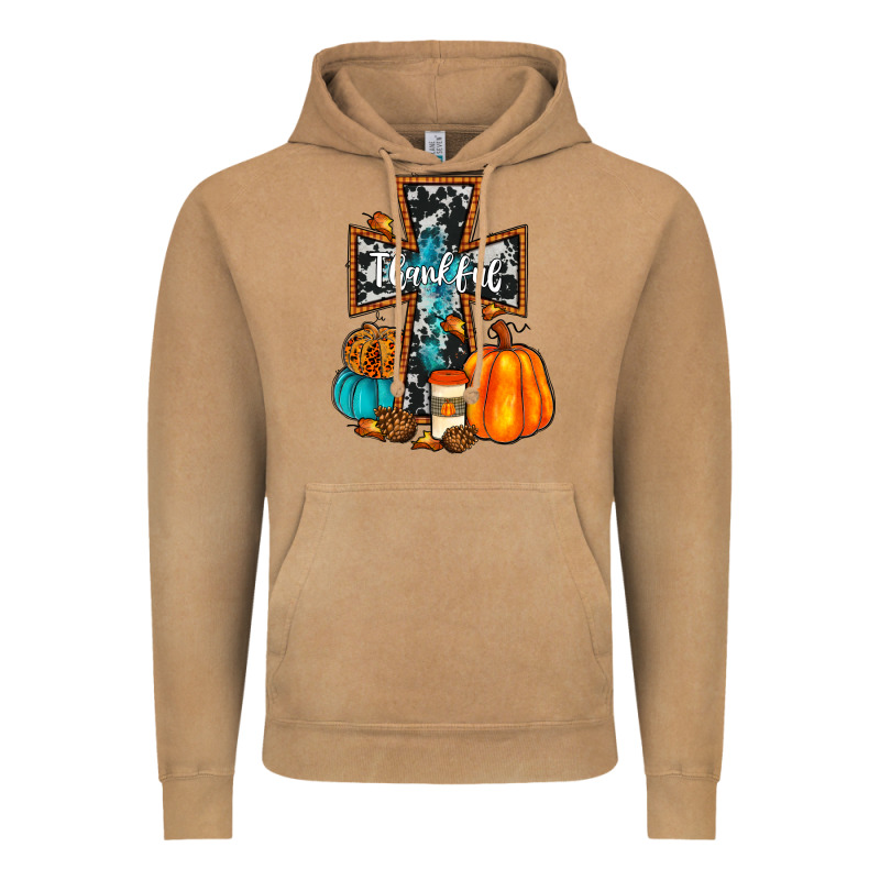 Thankful Cross Vintage Hoodie by JahusDesignShop | Teevron