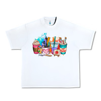 White art teacher coffee cup Urban Heavy Tee - AdoDesignShop