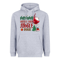 Heather Grey mommy needs her jingle juice Heavyweight Hoodie - MaliasSmallBusiness