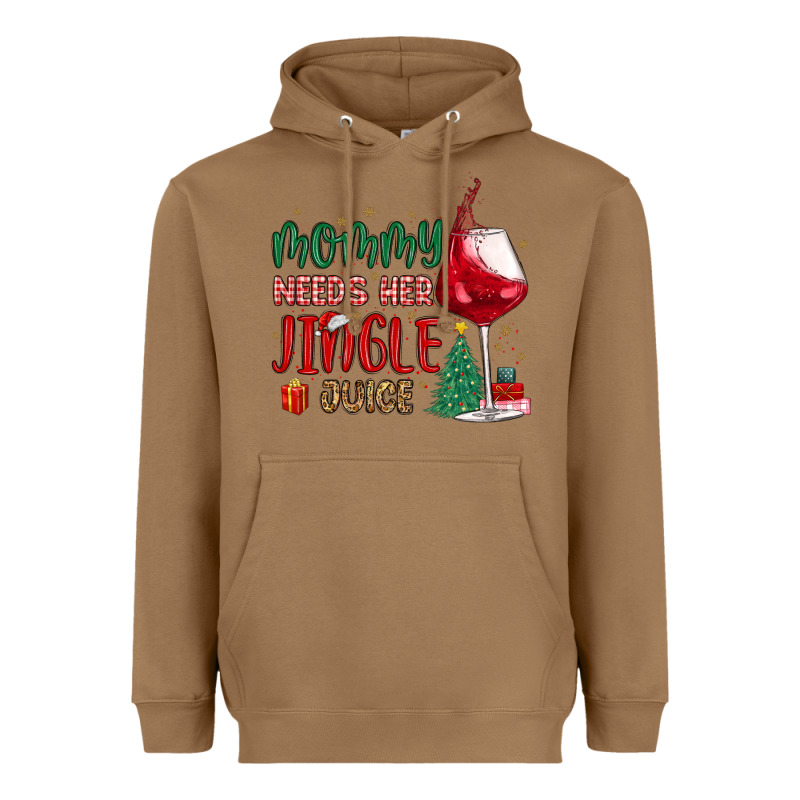 Mommy Needs Her Jingle Juice Heavyweight Hoodie by MaliasSmallBusiness | Teevron