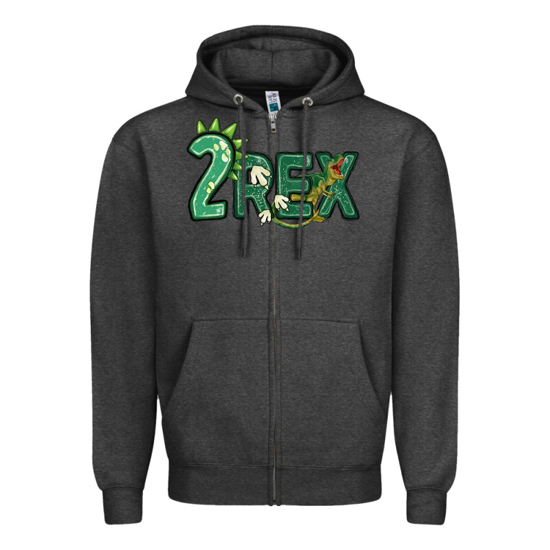 Two Rex Zipper Hoodie by MaliasSmallBusiness | Teevron