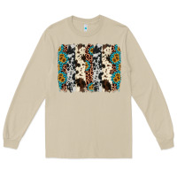 Mushroom cowhide leopard gemstone brushstroke Long Sleeve Tee - AdoDesignShop