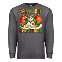 Charcoal Heather Balls Deep Into Christmas Premium Sweatshirt - MaliasSmallBusiness
