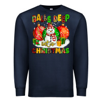 Navy Balls Deep Into Christmas Premium Sweatshirt - MaliasSmallBusiness