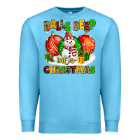Ocean Blue Balls Deep Into Christmas Premium Sweatshirt - MaliasSmallBusiness