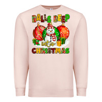 Pale Pink Balls Deep Into Christmas Premium Sweatshirt - MaliasSmallBusiness