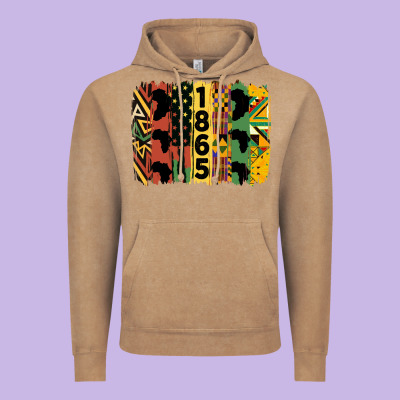 Juneteenth Brush Stroke 2 Vintage Hoodie Designed By Hra Design Shop