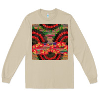 Mushroom spanish hand fan seamless pattern Long Sleeve Tee - BundleAndBundleShop