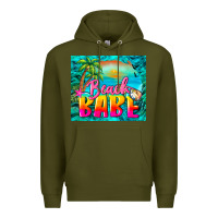 Army Green beach babe Premium Hoodie - BarkalooDesign