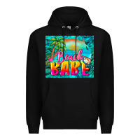 Black beach babe Premium Hoodie - BarkalooDesign