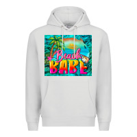Dove Grey beach babe Premium Hoodie - BarkalooDesign
