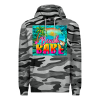 Slate Camo beach babe Premium Hoodie - BarkalooDesign