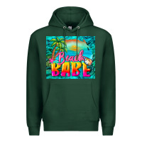 Sports Green beach babe Premium Hoodie - BarkalooDesign