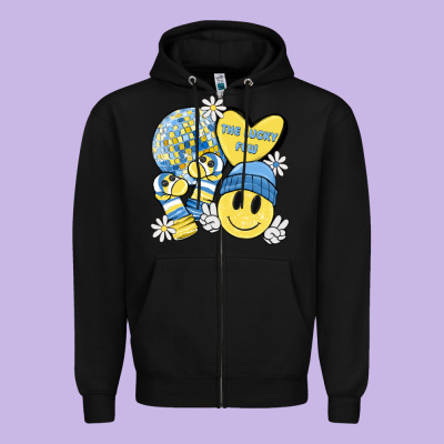 The Lucky Few Zipper Hoodie Designed By Maliassmallbusiness