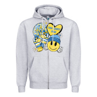 Heather Grey the lucky few Zipper Hoodie - MaliasSmallBusiness