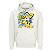 Oatmeal Heather the lucky few Zipper Hoodie - MaliasSmallBusiness