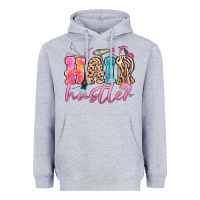 Heather Grey hair hustler Heavyweight Hoodie - MaliasSmallBusiness