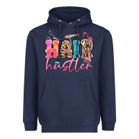Navy hair hustler Heavyweight Hoodie - MaliasSmallBusiness