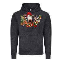 Vintage Black christmas joy cow Vintage Hoodie - CowhideDigitalArt