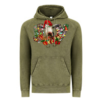 Vintage Olive christmas joy cow Vintage Hoodie - CowhideDigitalArt
