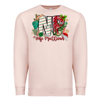 Pale Pink NP Nurse Practitioner Christmas Premium Sweatshirt - MaliasSmallBusiness