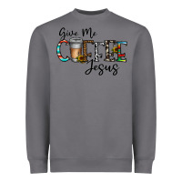 Storm give me coffee jesus Heavyweight Sweatshirt - CowhideDigitalArt