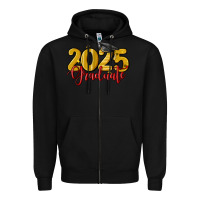 Black 2025 graduate Zipper Hoodie - MaliasSmallBusiness