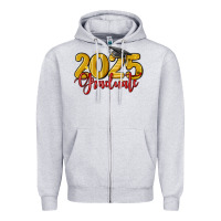 Heather Grey 2025 graduate Zipper Hoodie - MaliasSmallBusiness