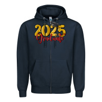 Navy 2025 graduate Zipper Hoodie - MaliasSmallBusiness