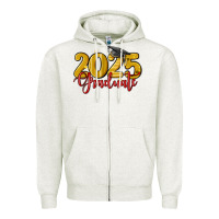 Oatmeal Heather 2025 graduate Zipper Hoodie - MaliasSmallBusiness