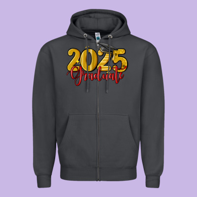 2025 Graduate Zipper Hoodie Designed By Maliassmallbusiness