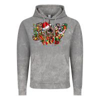 Cloud Rock christmas joy highland cow Vintage Hoodie - CowhideDigitalArt